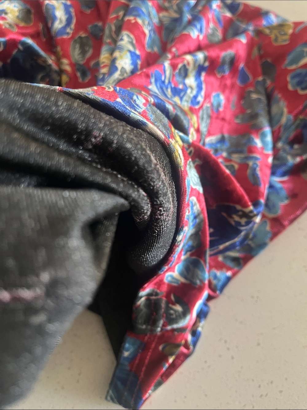 Natural Life Lisa Velvet Maxi Skirt - Red Blue Floral - Picture 10 of 12